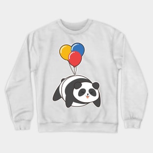 Panda at Birthday with Ballon Crewneck Sweatshirt